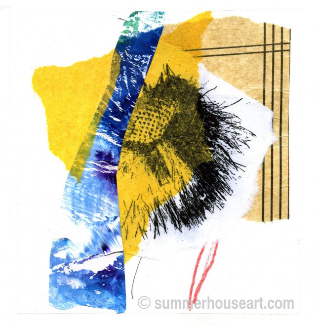 Abstract Paper collage, Helen Bushell, summerhouseart.com