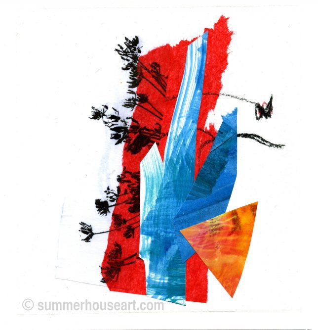 Abstract Paper collage, Helen Bushell, summerhouseart.com